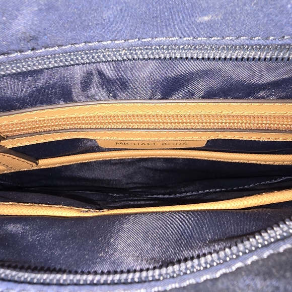 2 for 1 Michael Kors Nylon Backpack and Matching Cross- Body Bag- Navy Blue - Picture 8 of 11